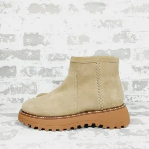 NEW Lucky Brand Chameli Platform Tan Suede Leather Ankle Bootie T453