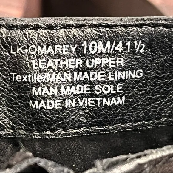NEW Lucky Brand Omarey Black Leather Platform Boots size 10