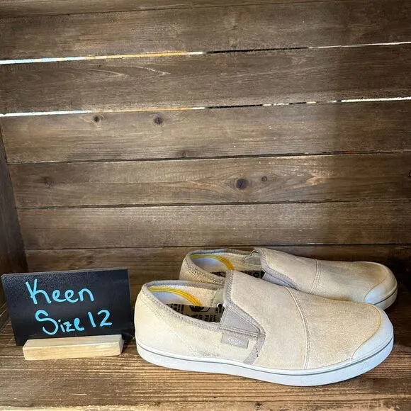 New Mens Keen Eldon Harvest Beige Suede Sneakers Shoes Slip On Walking Size 12 M