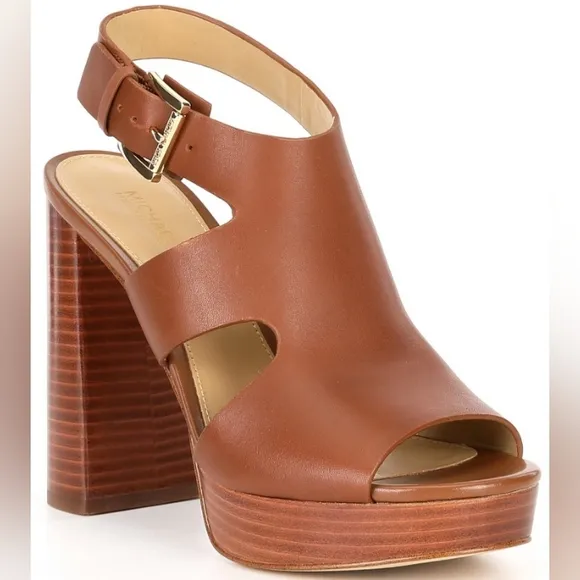 NEW Michael Kors Noelle Leather Platform Sandals SZ 9.5