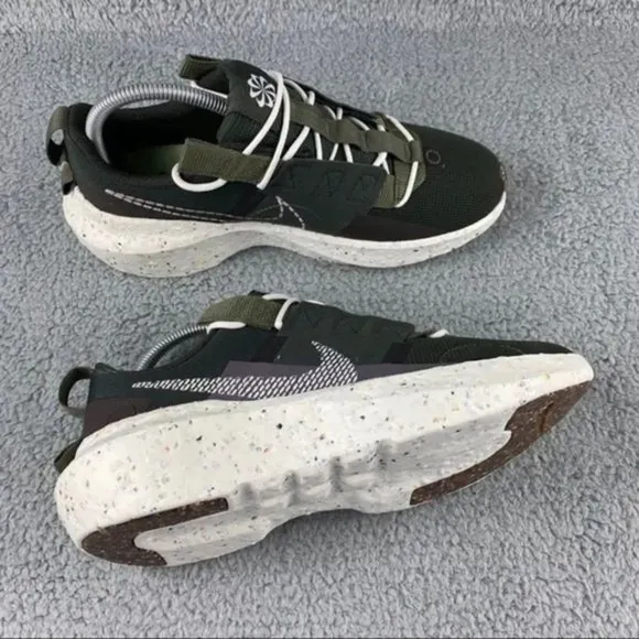 New Nike Sneakers Crater Impact Shoes Mens 8 Sequoia Olive Lace Up‎ Low Top