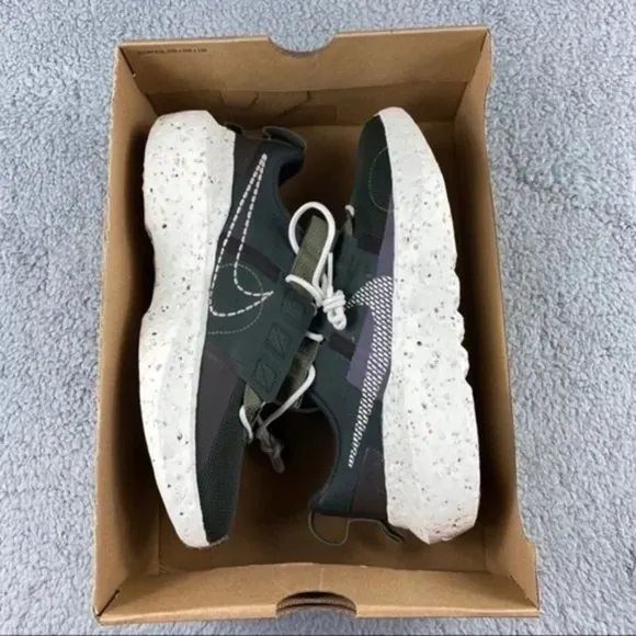 New Nike Sneakers Crater Impact Shoes Mens 8 Sequoia Olive Lace Up‎ Low Top