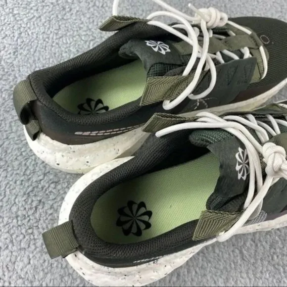 New Nike Sneakers Crater Impact Shoes Mens 8 Sequoia Olive Lace Up‎ Low Top