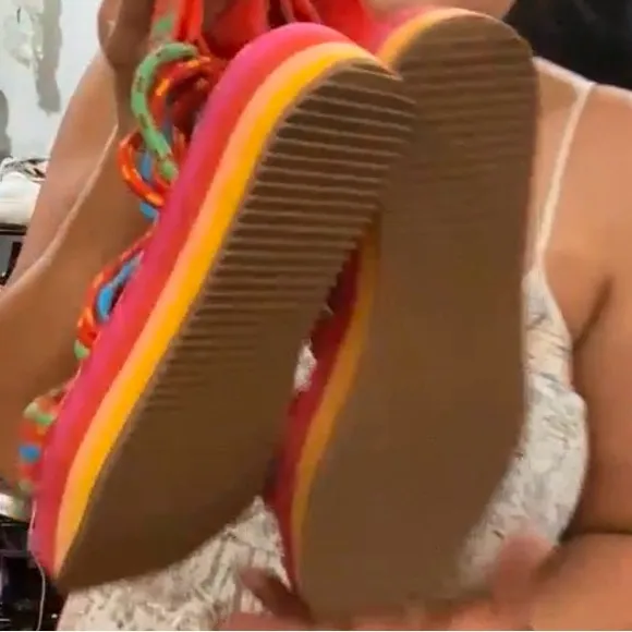 New no boxFarm  RioTropical Platform Sandal10