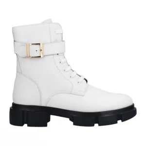New! NORA BARTH Italy Leather Platform Combat Moto Boots