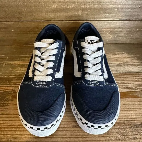 New‎ NWOB Little Kids Vans Ward Navy Blue Skateboarding Sneakers Shoes Size 13 C
