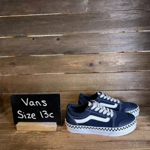 New‎ NWOB Little Kids Vans Ward Navy Blue Skateboarding Sneakers Shoes Size 13 C