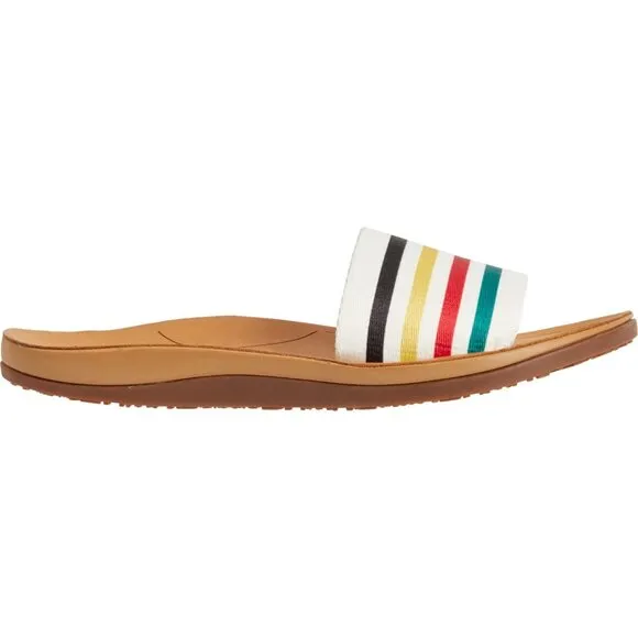 NEW Pendleton Glacier National Park Slide Sandals For Women in white 254