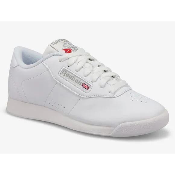 NEW! Reebok Womens 8 Classic Princess White Leather Running Shoes Sneakers