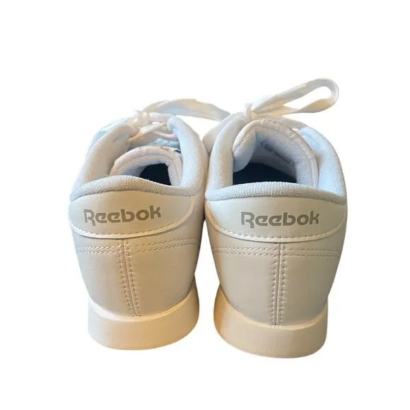 NEW! Reebok Womens 8 Classic Princess White Leather Running Shoes Sneakers