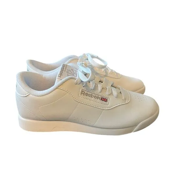 NEW! Reebok Womens 8 Classic Princess White Leather Running Shoes Sneakers