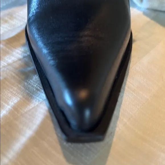 New Rock Fringed Black Leather Boots