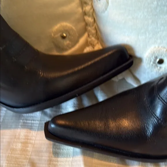New Rock Fringed Black Leather Boots