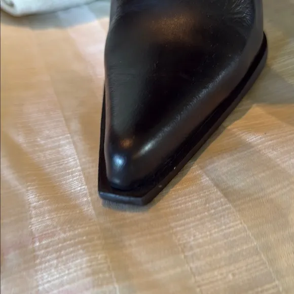 New Rock Fringed Black Leather Boots
