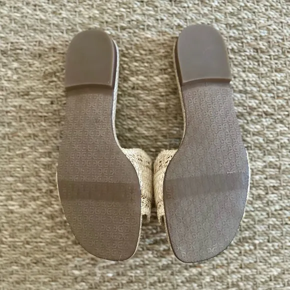NEW Sam Edelman Bambi Raffia Buckle Slide Sandal
