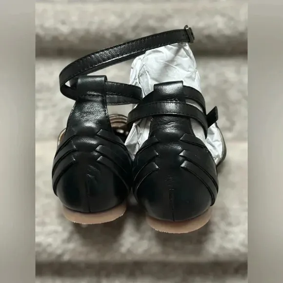 NEW | Seychelles Black Leather Artisanal Woven Trinket Wrap Sandals | Women 8.5