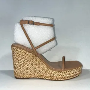 NEW Steve Madden Women's Unify Platform Wedge Sandals in Natural Raffia Size 11M