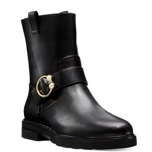 NEW Stuart Weitzman Arlo Bootie Pull On Moto Style Lug Boots