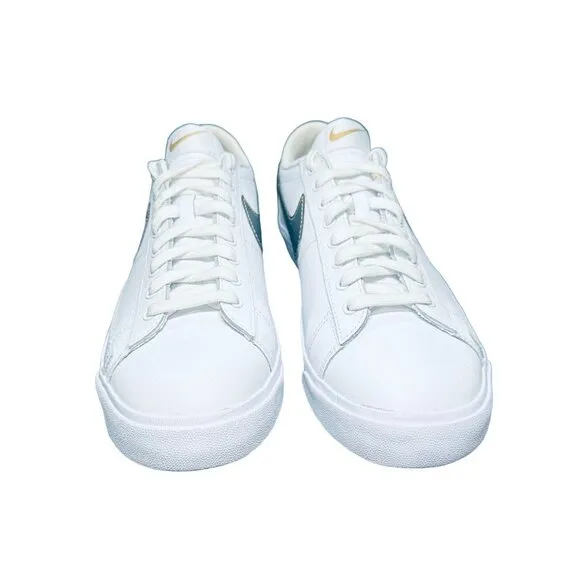 🤩New Sz 10 Mens Shoes Nike Blazer Low Premium White Metallic Gold BQ7460-101