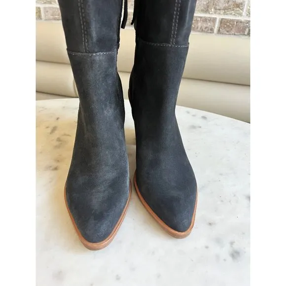 NEW TREASURE &amp; BOND Heidi Over The Knee grey suede Boots Size 8