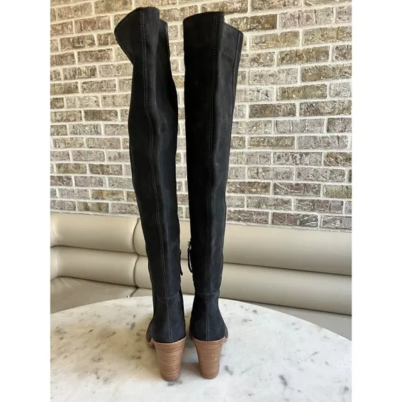 NEW TREASURE &amp; BOND Heidi Over The Knee grey suede Boots Size 8