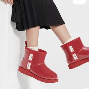 New UGG clear red mini boots women size 6