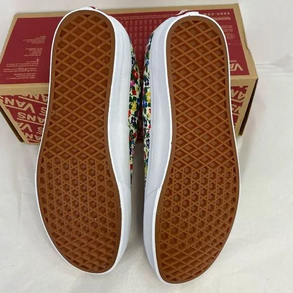 New Vans Authentic Floral White Classic Canvas shoes Sneakers NIB Adorable