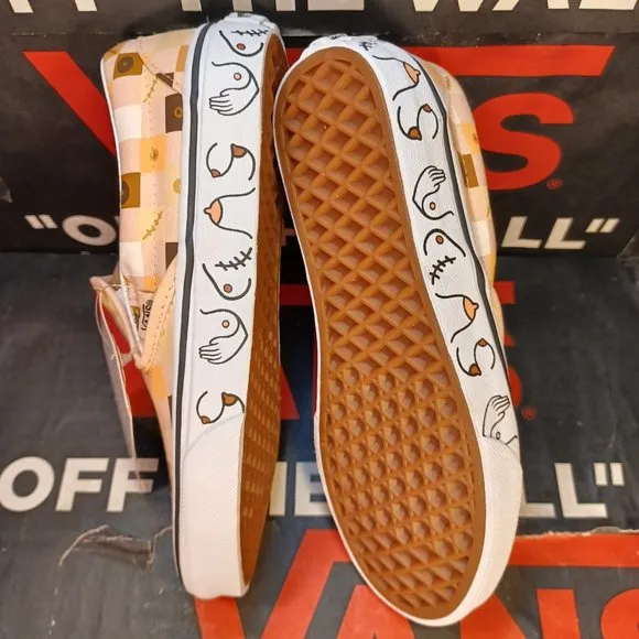New VANS Classic Slip On Breast Cancer Awareness Checkerboard Shoes