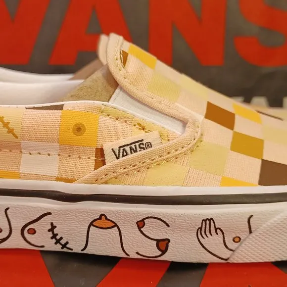 New VANS Classic Slip On Breast Cancer Awareness Checkerboard Shoes