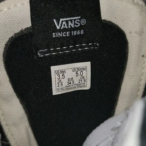 New Vans Sk8-Hi Pride Leather Black Multi &amp; True White Shoes Size Women's 5