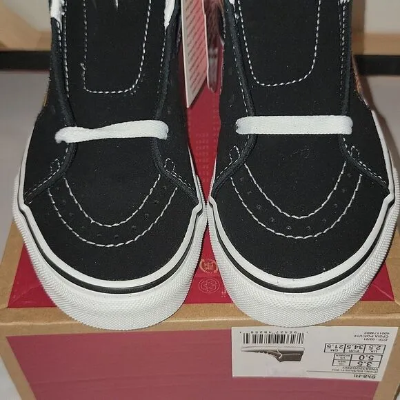New Vans Sk8-Hi Pride Leather Black Multi &amp; True White Shoes Size Women's 5
