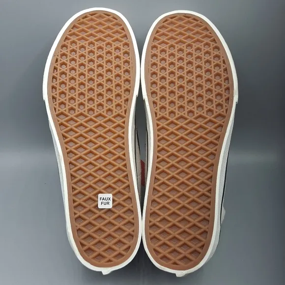 New Vans Sk8-Hi Top Tapered Stackform Platform Pig Suede Sherpa Faux Fur Cream