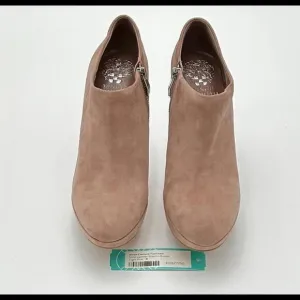 NEW! Vince Camuto Elvin Light Pink Suede Leather Stiletto Heels Booties Sz 8