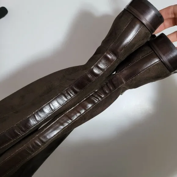 NEW Vince Camuto Librina Knee High Boots Womens 9 Chocolate Brown Chic City
