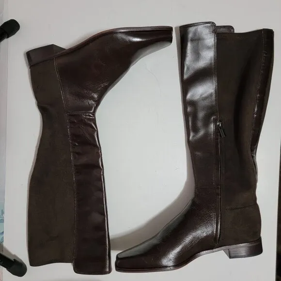 NEW Vince Camuto Librina Knee High Boots Womens 9 Chocolate Brown Chic City