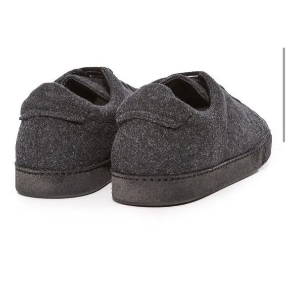 New VINCE NOBLE WOOL BLEND SNEAKER SHOES Gray 8 8.5 Leather Insole Eu 42 M Mens