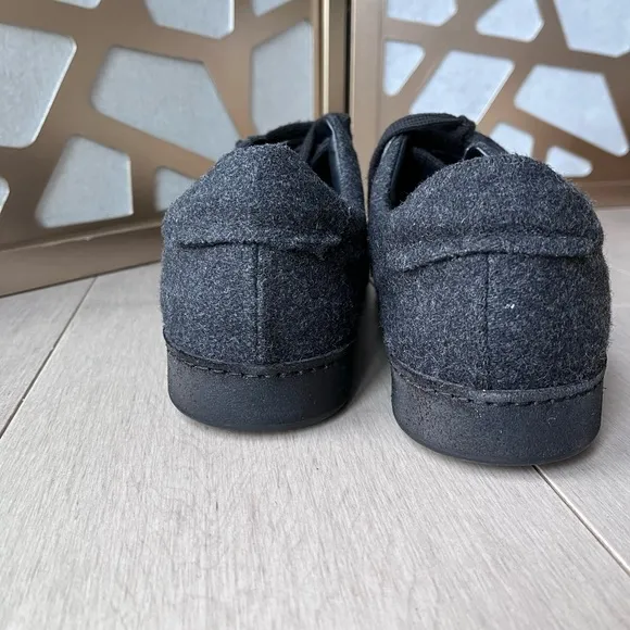 New VINCE NOBLE WOOL BLEND SNEAKER SHOES Gray 8 8.5 Leather Insole Eu 42 M Mens
