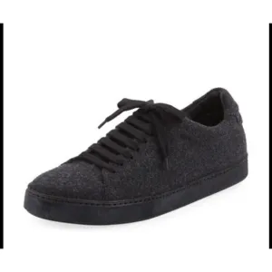 New VINCE NOBLE WOOL BLEND SNEAKER SHOES Gray 8 8.5 Leather Insole Eu 42 M Mens