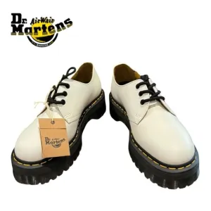 NEW Dr. Martens Women's 1461 Quad White Platform Derby Shoes 10