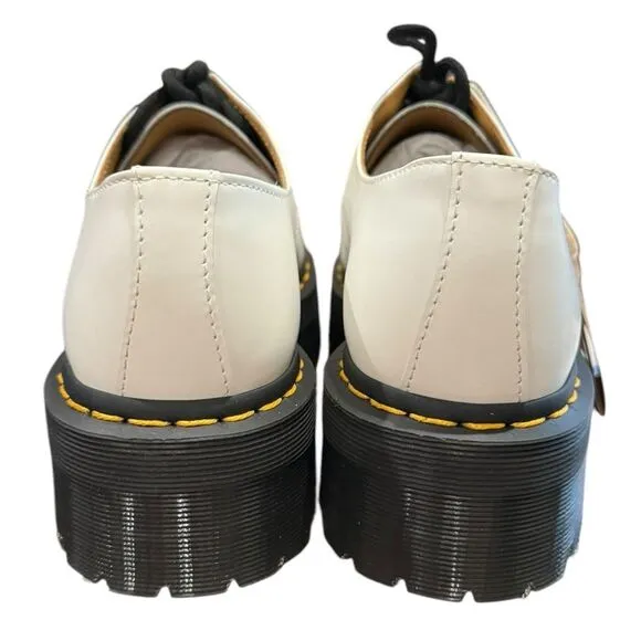 NEW Dr. Martens Women's 1461 Quad White Platform Derby Shoes 10