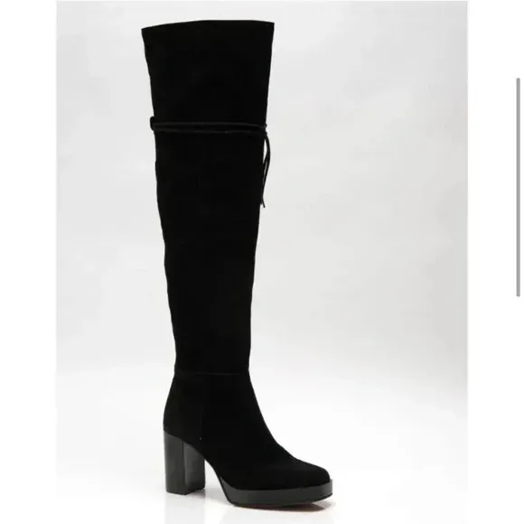NEW Free People Echo Suede Over-the-Knee High Heel Boots size 38 US 7.5