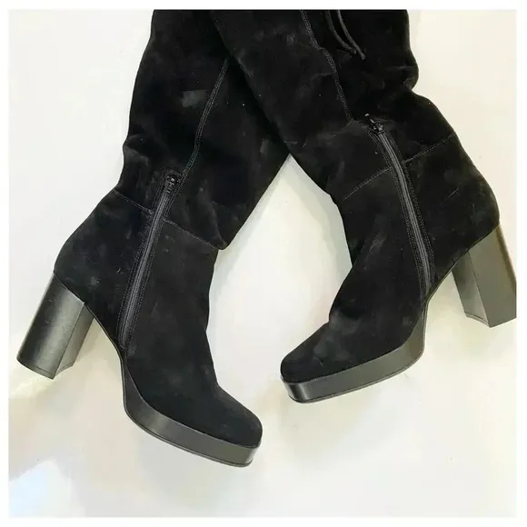 NEW Free People Echo Suede Over-the-Knee High Heel Boots size 38 US 7.5