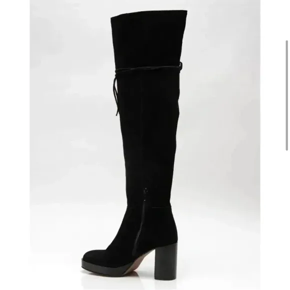 NEW Free People Echo Suede Over-the-Knee High Heel Boots size 38 US 7.5