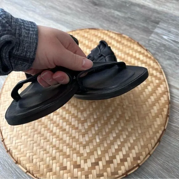 NEW free people winding rivers black woven slide sandals women’s size 38