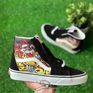 NEW🌟Vans Sk8 Hi Santa Flame Black