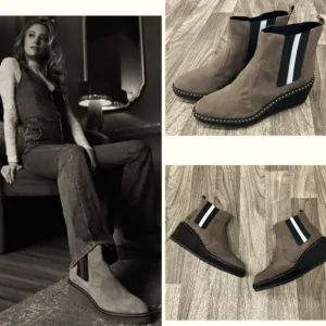 NIB CECELIA NEW YORK GEMMA BOOTIES Size 9 1/2 GRAY
