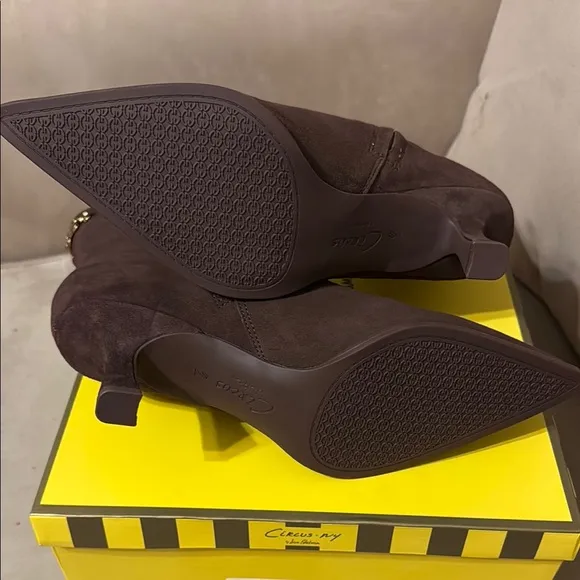 NIB Circus NY Sam Edelman Yuki Elegant Ankle Boots size 9 deep pecan/dark choc