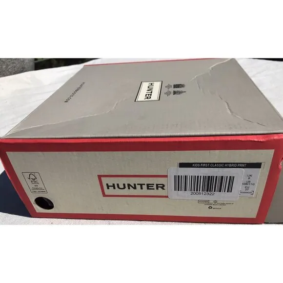 NIB HUNTER HYBRID TAWNY Animal Leopard Rubber Boots Kids US 10 Girls Boys Shoes