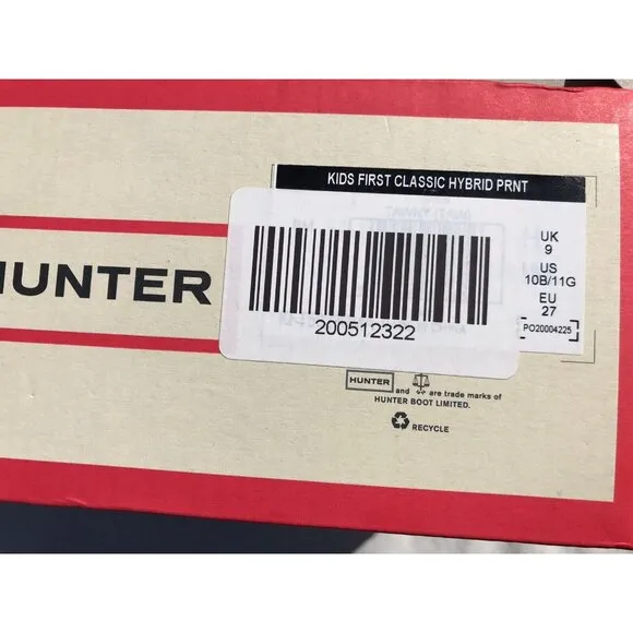 NIB HUNTER HYBRID TAWNY Animal Leopard Rubber Boots Kids US 10 Girls Boys Shoes