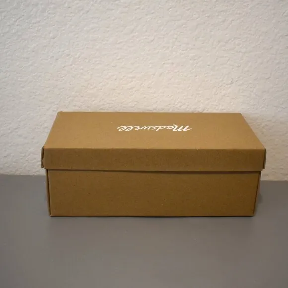 NIB Madewell Cloudlift Lite Woven Leather Slide Sandals Pale‎ Oyster Sz 7